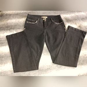 JouJou Black Studded & Stitched Denim Bootcut Jeans Sz 11/12